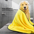 Load image into Gallery viewer, Pet Microfiber Towel Yellow - Dogs and Cats