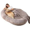 Load image into Gallery viewer, Large Human Short Plush Dog Bed - Dog