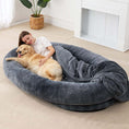 Load image into Gallery viewer, Large Human Short Plush Dog Bed - Dog