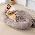 Load image into Gallery viewer, Large Human Short Plush Dog Bed - Dog